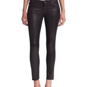 AG legging ankle black leatherette jean 27
